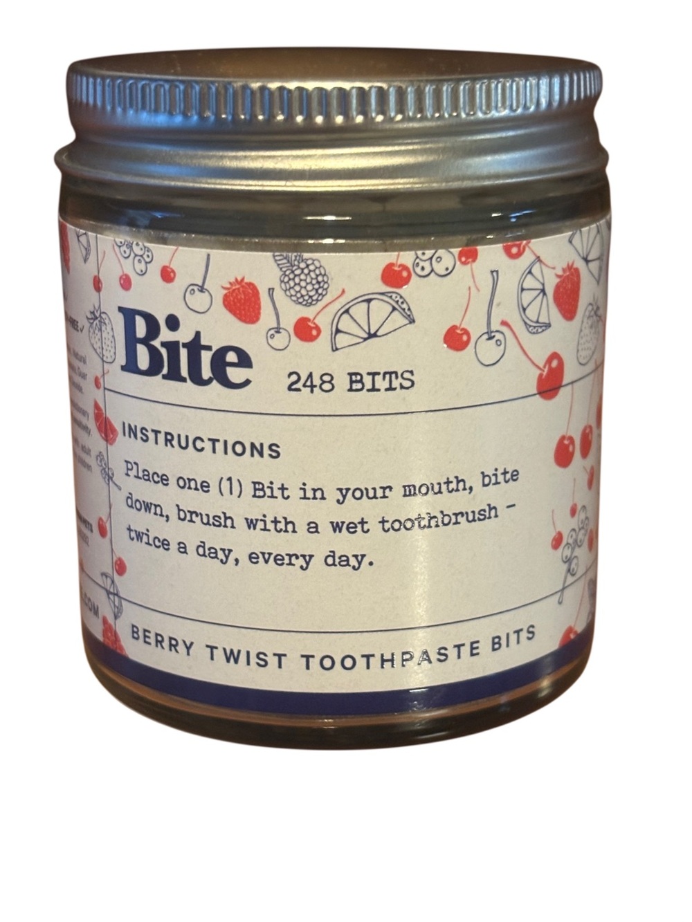 Bite Flouride-Free Toothpaste 248 count Berry Twist flavor